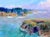 Beautiful seascape of the rocky California coast by Carmel plein air painter Muriel Emily Goodfield (American, 20th...