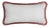 White with Light Pink Fringes Happy Linen Pillow by LO DECOR for Lorenza Briola For Sale