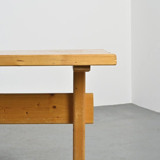 1970s Pine Dining Table by Charlotte Perriand for Les Arcs, France, 1970s For Sale - Image 5 of 13