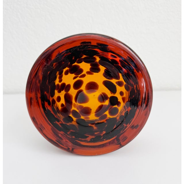 1960s Murano Style Tortoise Glass Ashtray Catchall For Sale - Image 11 of 13