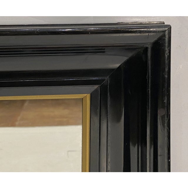 French Wall Mirrors With Black and Gilt Frames (H 30 X W 20 1/8) For Sale - Image 11 of 12