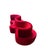 Postmodern Danish Two-Piece Cloverleaf Red Sofa by Verner Panton for VerPan, 2000s For Sale - Image 3 of 12