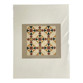 Vintage Geometric Tile Pattern Serigraph For Sale