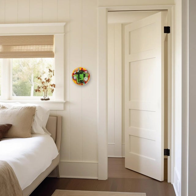 EchoLayer: Happy - Colorful Expressionist Abstract Figurative Original Artwork by Soren Grau For Sale - Image 9 of 10