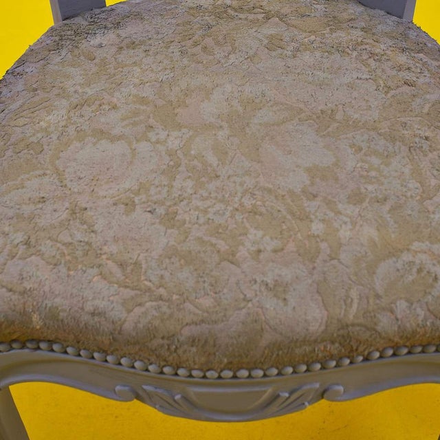 Vintage Chairs with Fabric Upholstery, 1940s, Set of 3 For Sale - Image 6 of 9