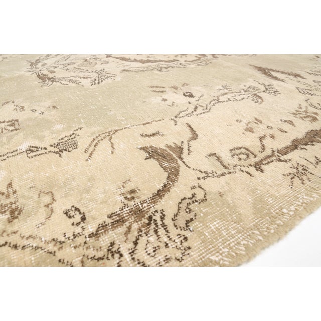 Textile Vintage Turkish Oushak Anatolian Carpet For Sale - Image 7 of 9