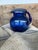 Royal Blue Vintage Spanish Revival Hand-Blown Seeded Cobalt Blue Pinched Dimple Glass Pitcher & Tumbler Set - 8 Pieces For Sale - Image 8 of 8