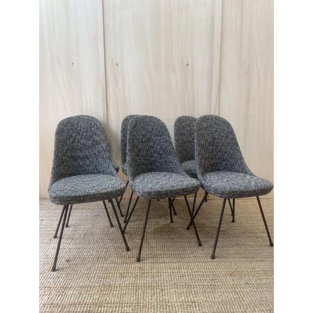 Vintage Italian Chairs by Lenzi Nello, 1960s, Set of 6, in Very Good conditions. Designed 1950 to 1959