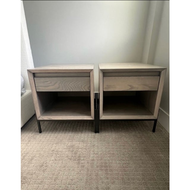 Contemporary Room and Board Natural Wood Nightstand For Sale - Image 3 of 5