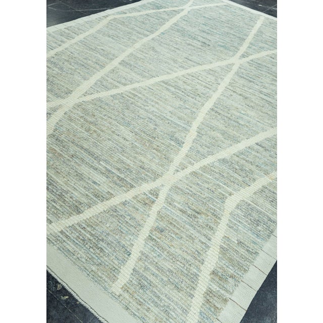 Gray Turkish Tulu Handmade Rug 7'7" x 10'10" #19377 For Sale - Image 8 of 8