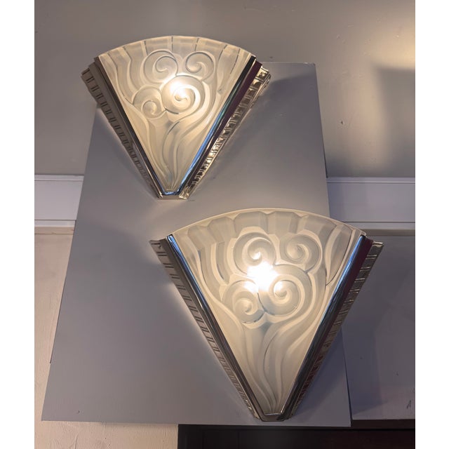 Art Deco Wall Lights by Degué and Ateliers Petitot, Set of 2 For Sale - Image 13 of 18