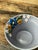 Vintage Original Studio Pottery Triple Flower Bowl For Sale - Image 12 of 12
