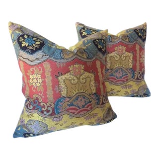Clarence House “Dragon Empress” Pillows - a Pair For Sale