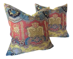 Clarence House “Dragon Empress” Pillows - a Pair