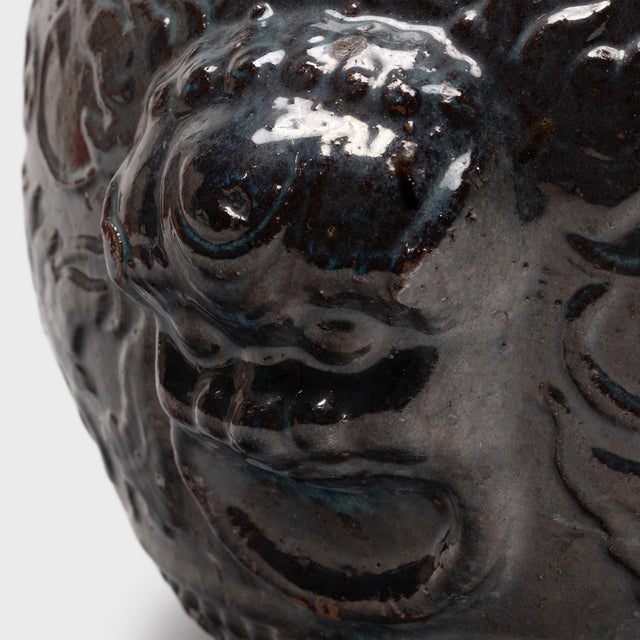Chinese Chinese Ornate Garden Drum Planter, C. 1900 For Sale - Image 3 of 6