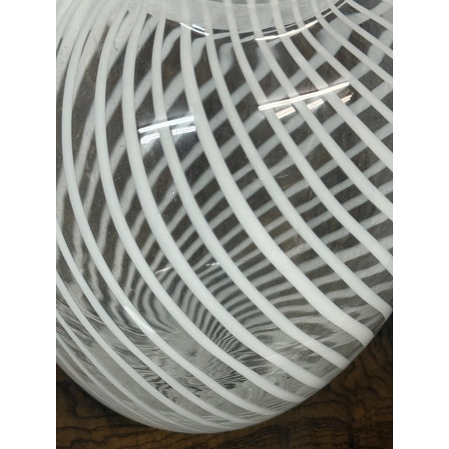 Early 21st Century Whirling White Spiral Vase For Sale - Image 5 of 12