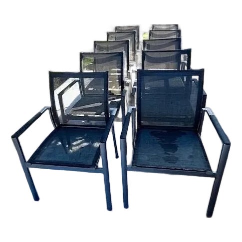 Set of 10 Gloster Outdoor Dining Chairs For Sale