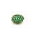 Modern 18K Yellow Gold Round Natural Emerald Gemstone Cluster Dome Ring, Size 6 For Sale - Image 3 of 6