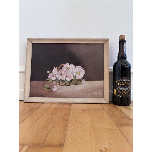 Danish Artist, Still Life Composition, 1960s, Oil Painting on Canvas, Framed, Set of 2 For Sale - Image 16 of 18