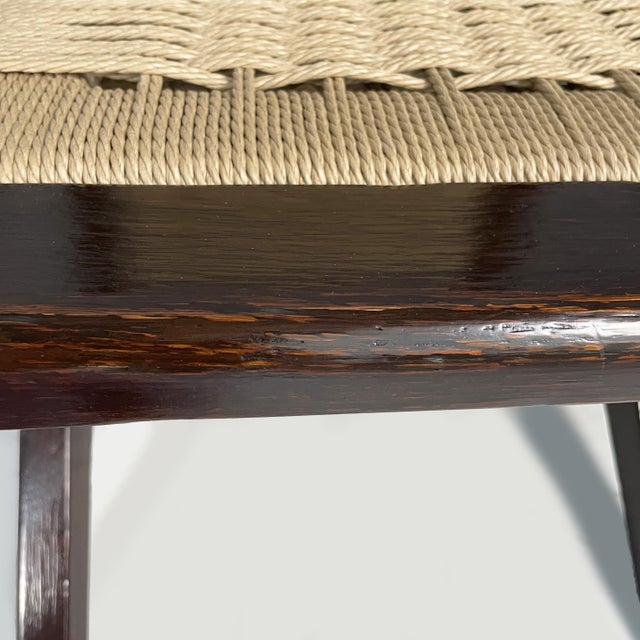 Mid-Century Modern Italian Wood and Straw Armchairs, 1940s, Set of 2 For Sale - Image 10 of 18