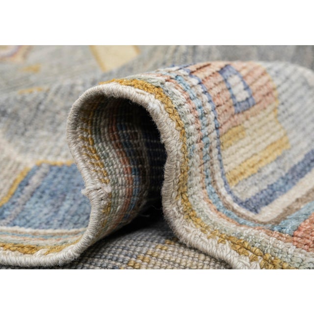 Modern Turkish Oushak Rug Multicolor Handwoven Rug 5'4" X 7'7" For Sale - Image 3 of 9