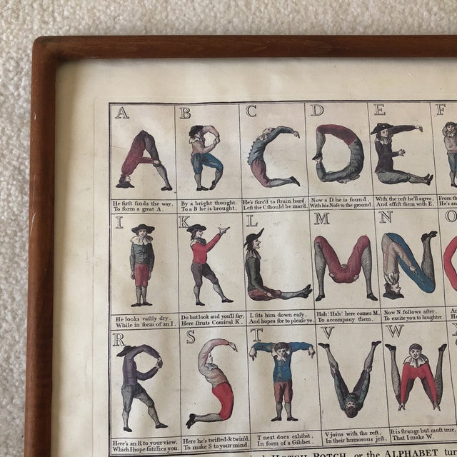 Alphabet Turn’d Posture Master Framed Art | Chairish