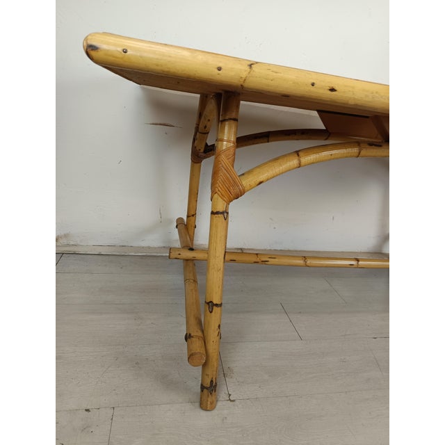 Vintage Rattan Table, 1950s For Sale - Image 13 of 18