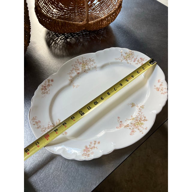 Vintage Floral Ceramic Serving Tray For Sale In Atlanta - Image 6 of 9
