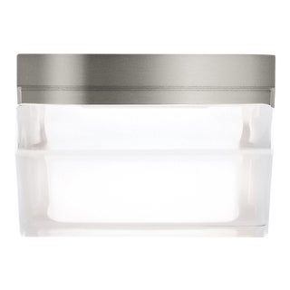 Visual Comfort Modern Boxie Small Flush Mount LED Satin Nickel For Sale