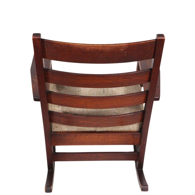 Art and Crafts Mission Rocking Chairs by L and Jg Stickley Circa 1900's For Sale In New York - Image 6 of 12