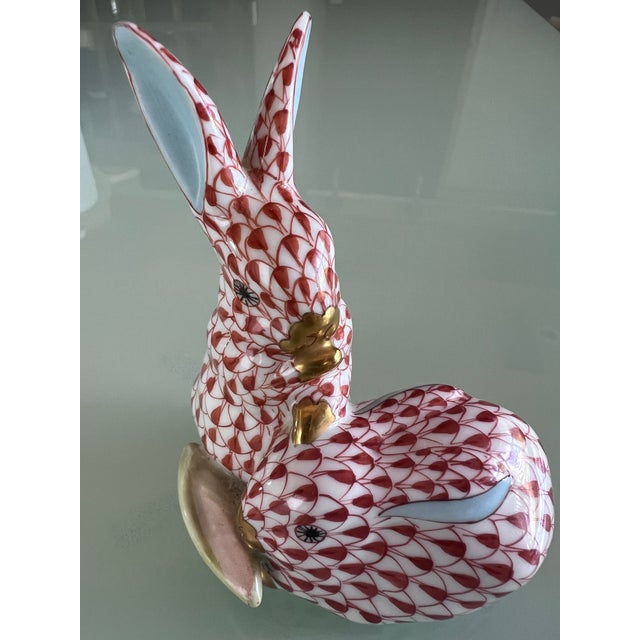 2020s Herend Rabbits With Corn Figurine For Sale - Image 5 of 7