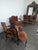 2000 - 2009 Louis XV Style Living Room Set in Carved Walnut with Orange Velvet Upholstery, Set of 7 For Sale - Image 5 of 13