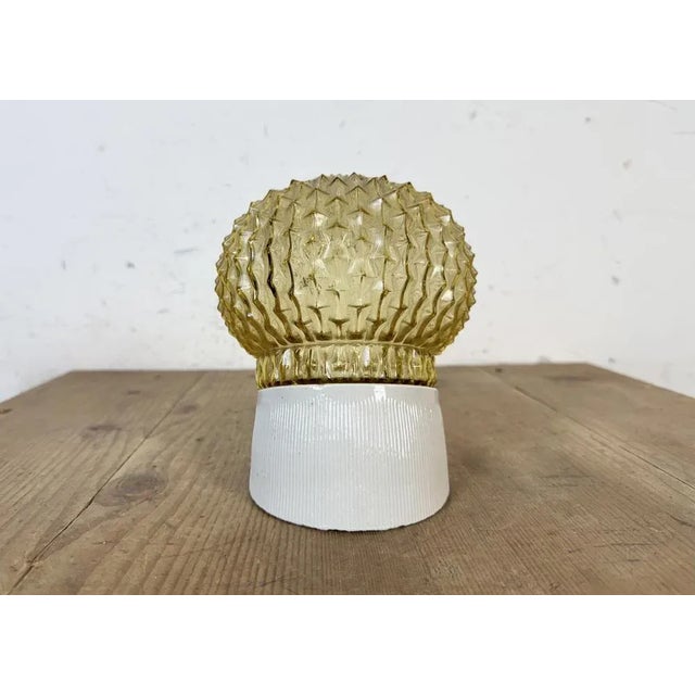 Industrial Vintage White Porcelain Wall Light, 1970s For Sale - Image 3 of 12