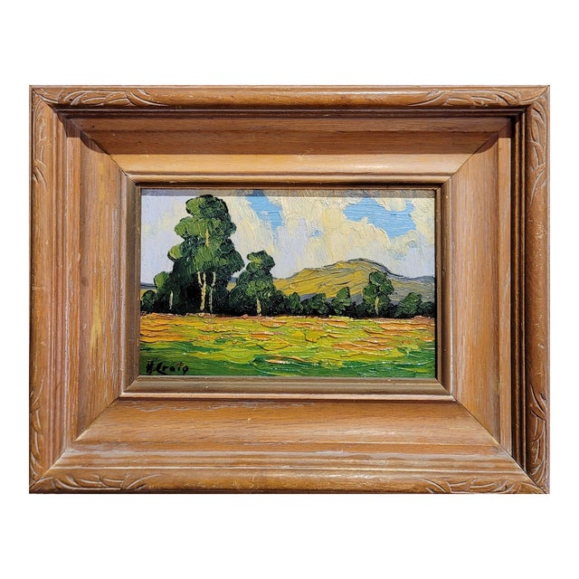 Craig -Pasadena Plein Air Landscape-1910s Oil Painting California Impressionist -Oil Painting For Sale