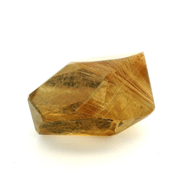 H.Stern for Diane Von Furstenberg 18k Gold Rutilated Quartz Power Ring, Size 6.5 For Sale - Image 11 of 13