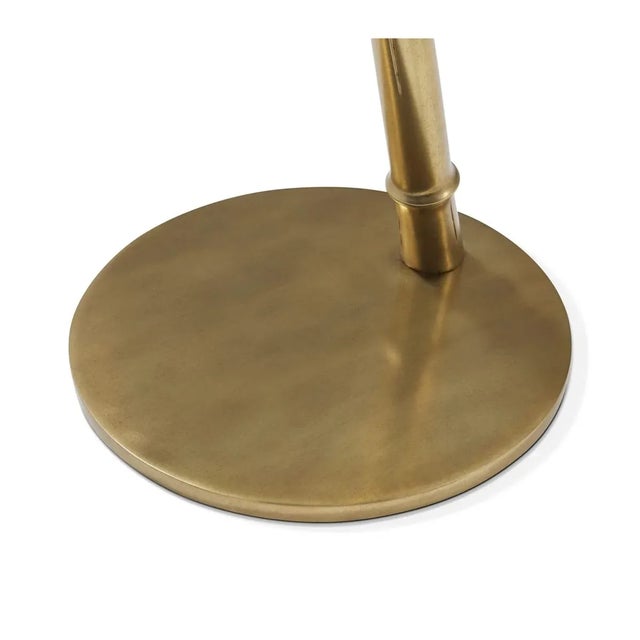 Brass Faux Bois Accent Table For Sale - Image 8 of 8