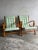 Set of Vintage Lounge Chairs with Mint Green Cushions For Sale - Image 3 of 13