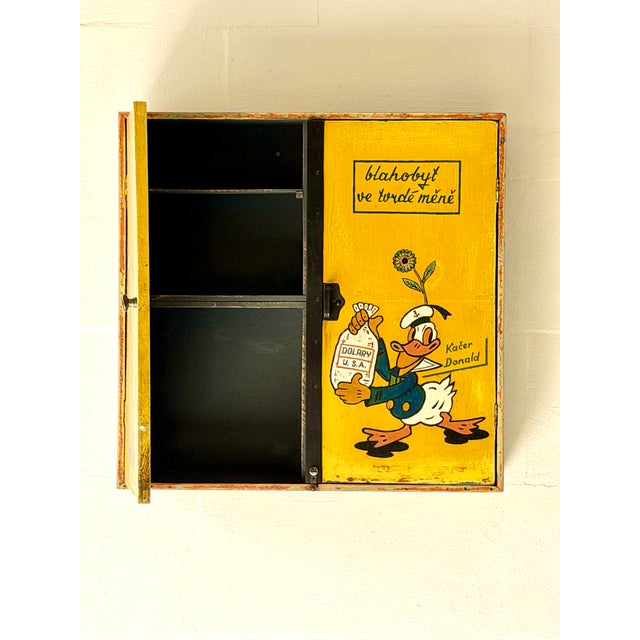 Mid-Century Hand-Painted Cabinet, Former Czechoslovakia, 1970s For Sale - Image 11 of 18