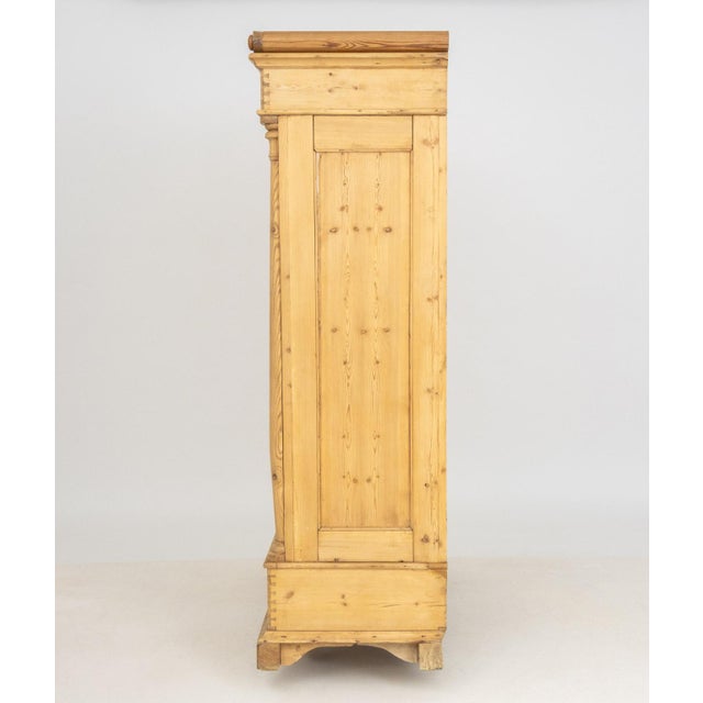Rustic Pine Wood Wardrobe For Sale - Image 9 of 11