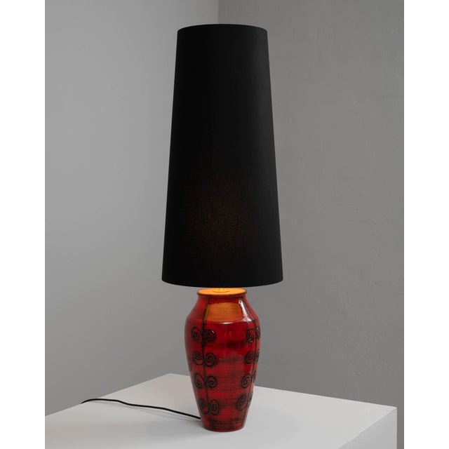 20th Century German Ceramic Table Lamp For Sale - Image 13 of 18