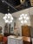Mid-Century Modern Vintage Late 20th Century Murano Glass and Brass Sputnik Cloud Chandelier For Sale - Image 3 of 9