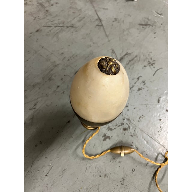 Mid-Century Modern 1950s Short Table Lamp Egg Shaped For Sale - Image 3 of 4