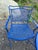 Vintage Wrought Iron Patio Set Painted Ford Blue, 3 Pieces For Sale - Image 14 of 18