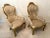 Victorian Kimball Style Tufted Upholstered Ladies and Gentlemen pair of Gold in Color Vintage Parlor Chairs. The chairs...
