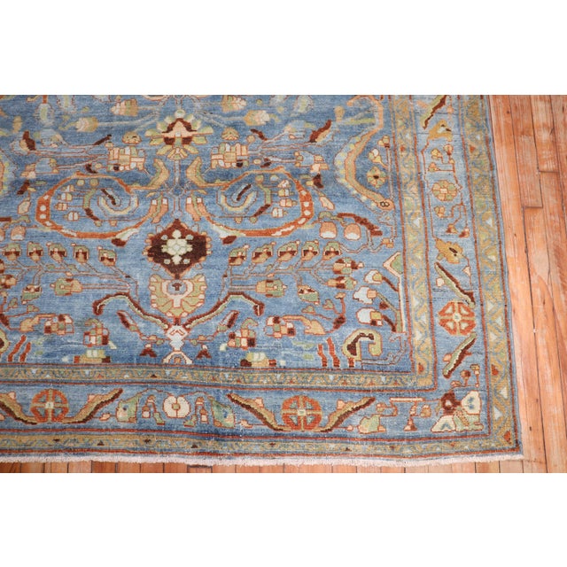 Antique Zabihi Collection Blue Persian Malayer Rug - 5'8" x 8'9" For Sale - Image 9 of 9