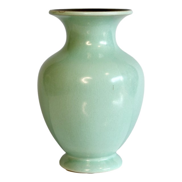 Mid-Century Ceramic Vase with Celadon Glaze by Steuler Keramik, Germany, 1950s For Sale