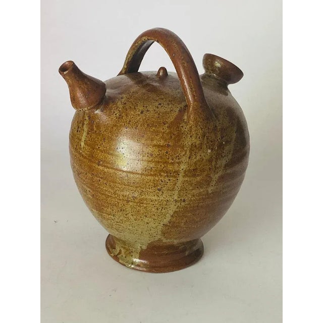 Mid-Century French Provincial Stoneware Pottery Jar For Sale - Image 9 of 12