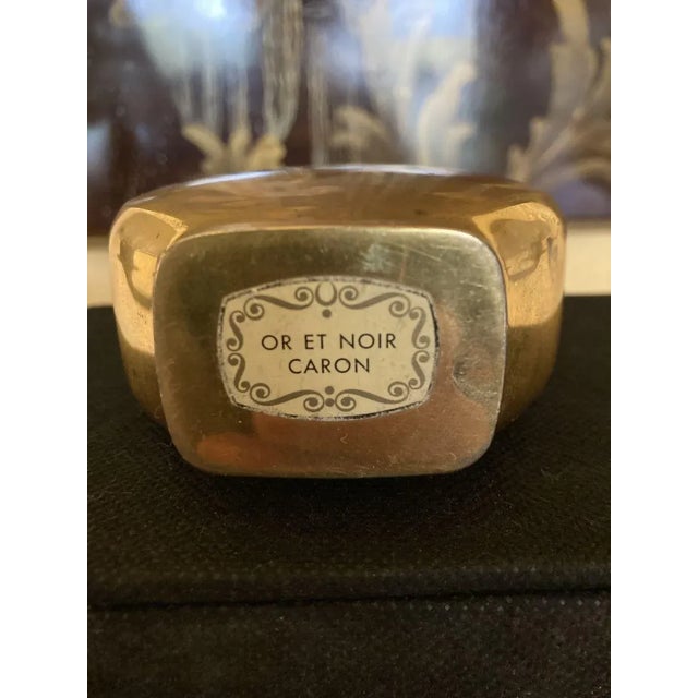 Art Deco Gold Glass Perfume Bottle from Caron Paris For Sale - Image 7 of 18