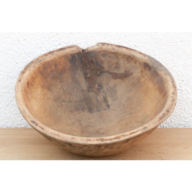 Wood Handcarved African Tribal Bowl For Sale - Image 7 of 9