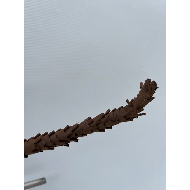 Gray 42” Vintage Metal Sunburst Wall Sculpture For Sale - Image 8 of 9